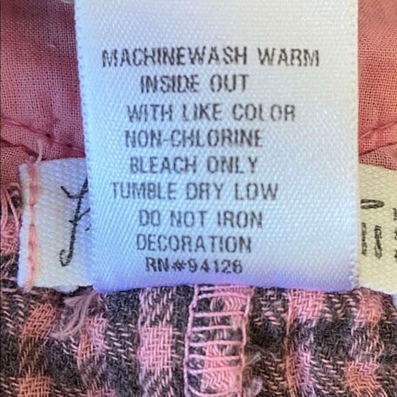 Free People x CP Shades Pink, Purple, Orange Plaid Overall Flare Wide Leg Sz S - Picture 11 of 13